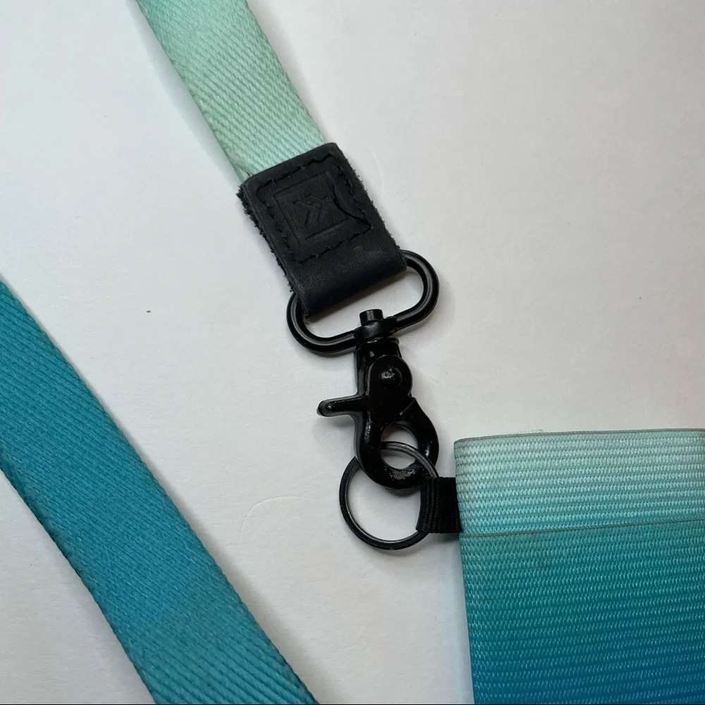 Blue Thread Wallet and Lanyard
